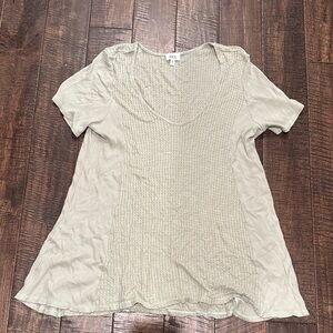 BKE Sage Green Short Sleeve Top
